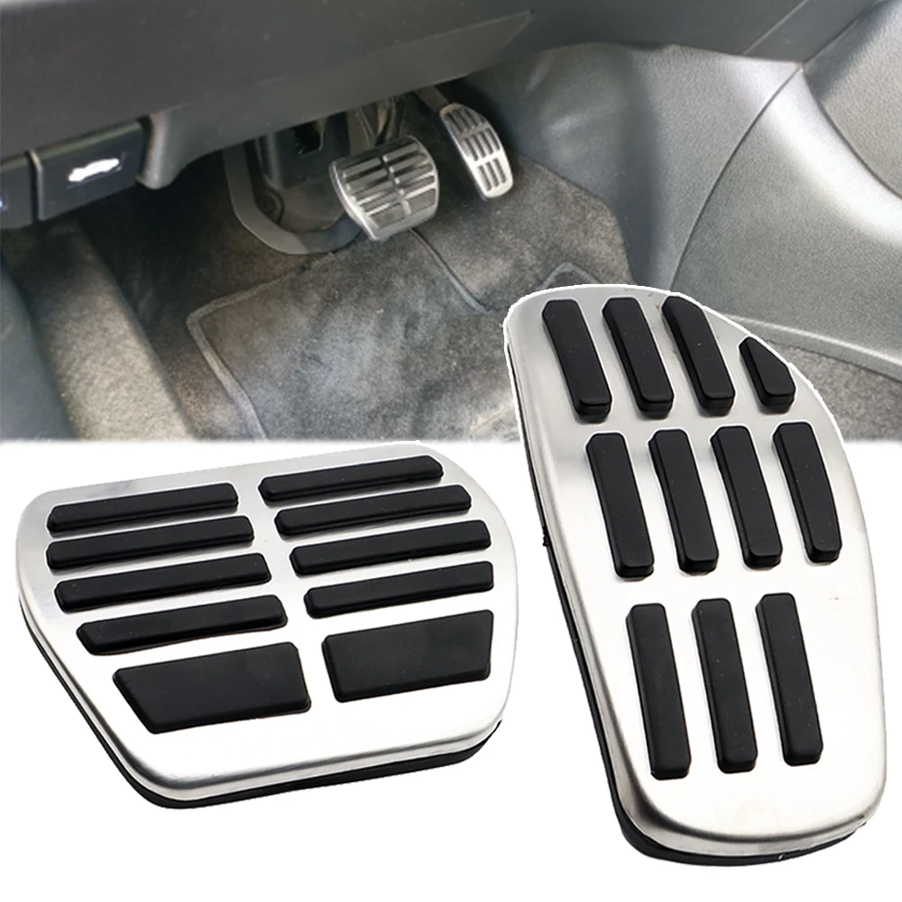 thumbnail image 2 of 2 Pcs Non-slip Aluminum Alloy Throttle Brake Pedal Cover For Mercedes Smart Forf 2 of 11
