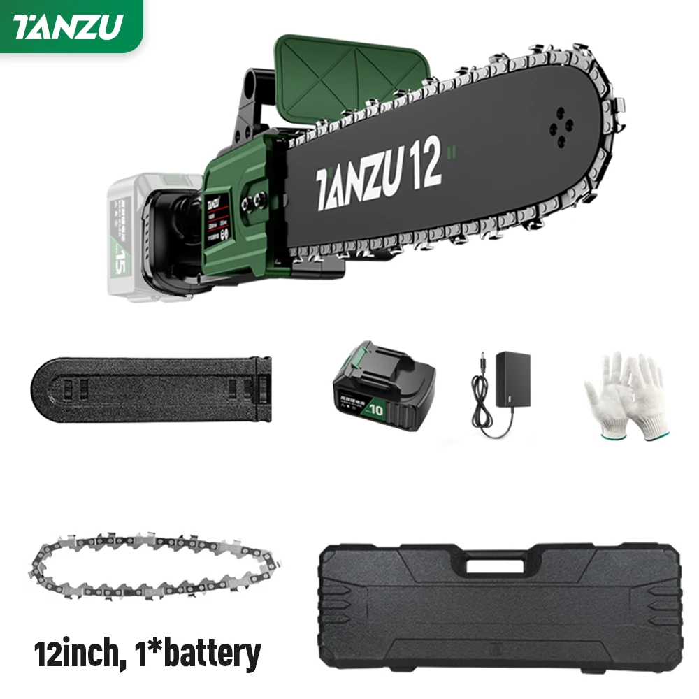 12 Inch Brushless Electric Chain Saw 21V Handheld Pruning Wood Power