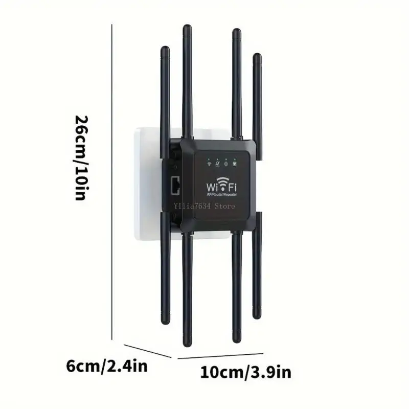 WIFIExtender 신호 부스터 2.4GHz, 이더넷 포트가 있는 신호 증폭기 WiFi증폭기 802.11N WiFi 부스터리피터