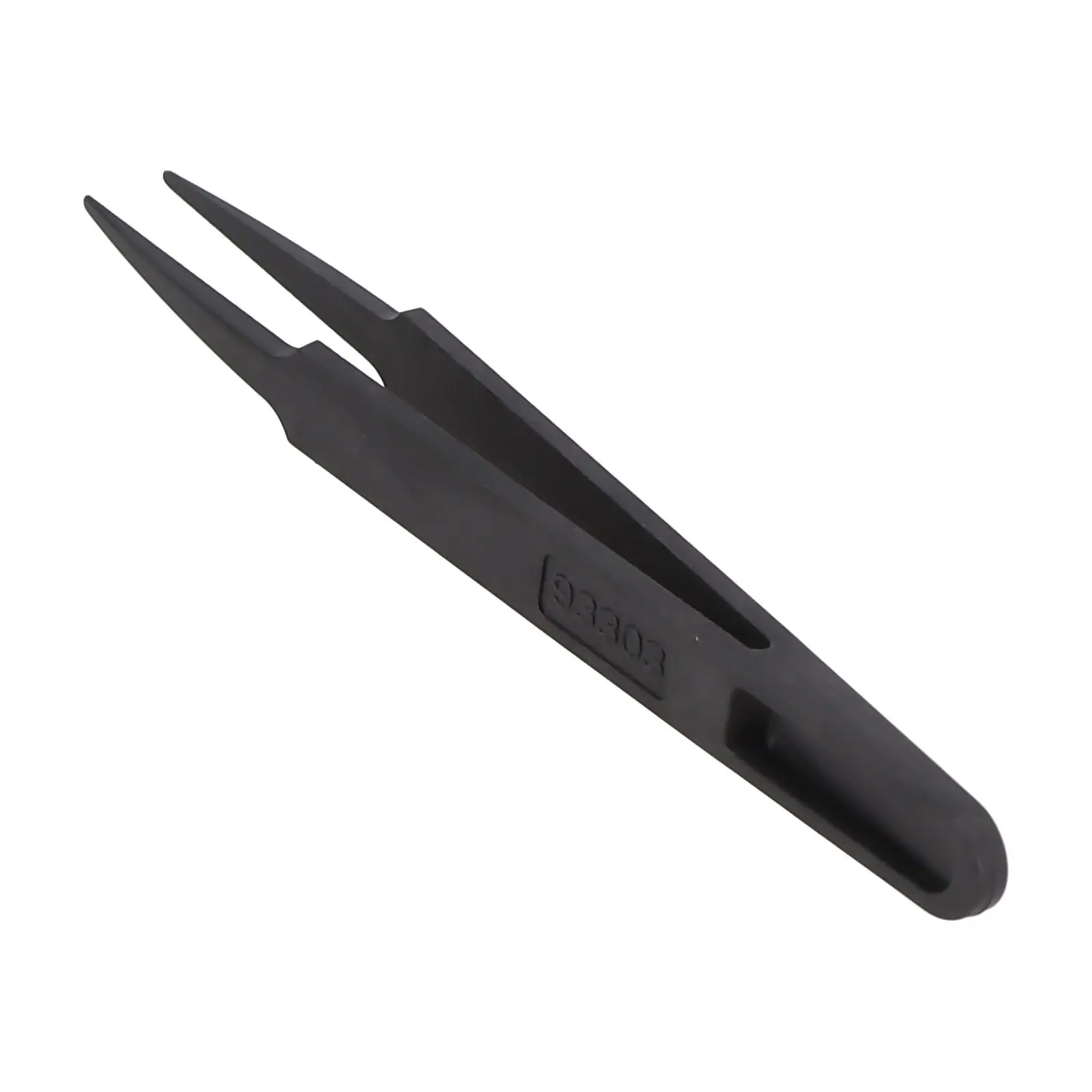 

Portable Black Straight Bend Anti-static Plastic Tweezer Heat Resistant Repair Tools 120mm Industrial Tweezers