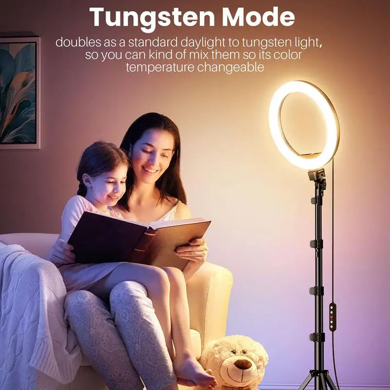 Ring Light With Stand Studio Lights Video Ring Light Video Lighting Stream Camera Dimmable Photography Lighting Kit