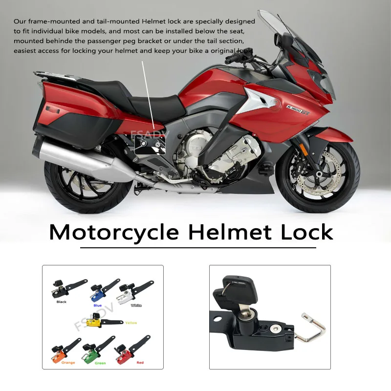 K1600GT K1600GTL Helmet Lock Mount Hook Keys Aluminum Locking