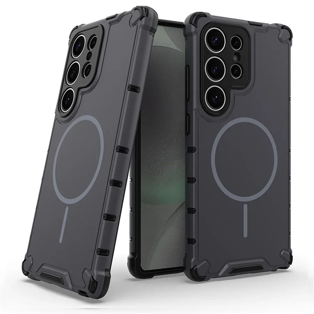 Heavy Duty Armor Anti-Slip Magnetic Phone Case Cover