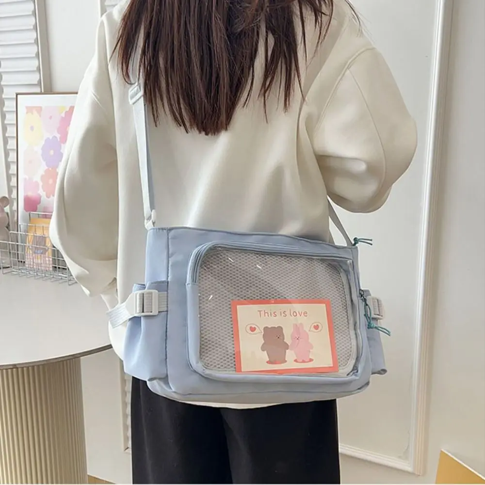 รูปสินค้า กระเป๋าสะพายซิป Itabag ไนลอน-ผ้าฝ้าย ดีไซน์สวย ใส่ของได้เยอะ
