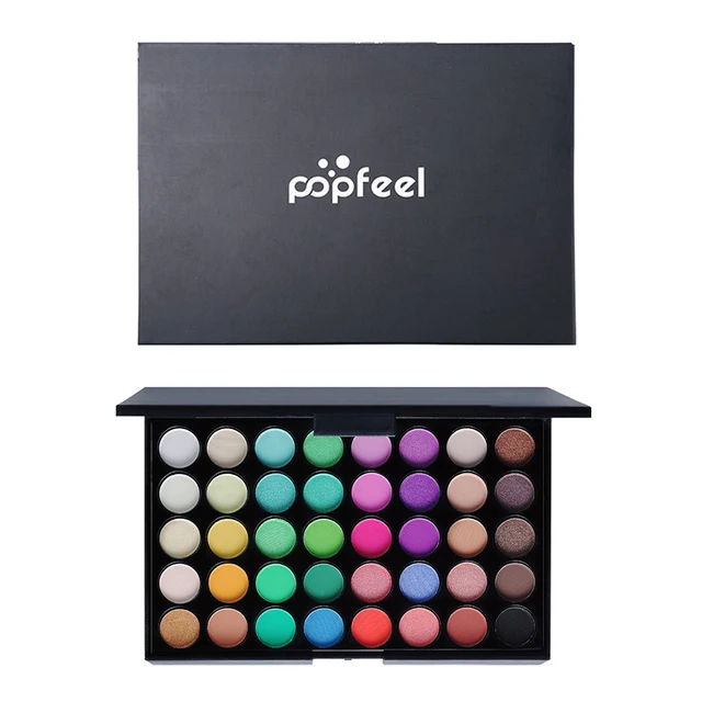 POPFEEL 40 Colors Eyeshadow Palette Long Lasting Easy Makeup Brown Eyeshadow Palette, Pink Eyeshadow Palette 2