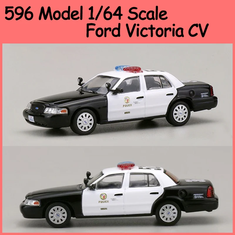 596 Model 1/64 scale e350/Crown Victoria CV Police Painted Alloy