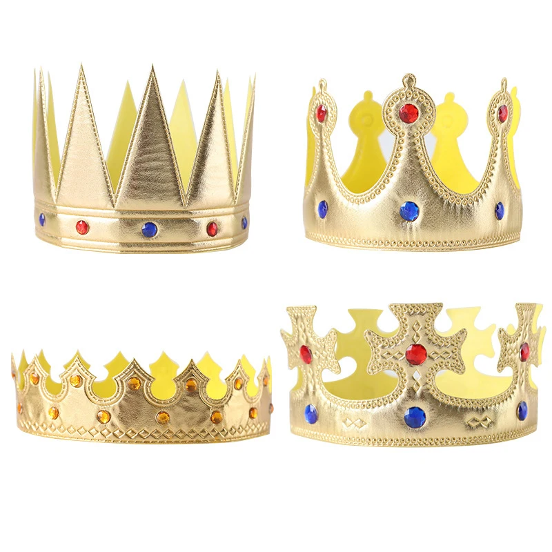 Happy Birthday Hat Gold Silver Adjustable King Princess Crown Girl Boy Adult Gifts Glitter Headwear Baby Shower Party Decoration party hat,birthday crown,birthday headband set