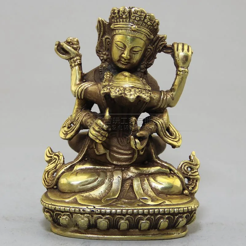 

Antique crafts spot collection ornaments bronze brass Happy Buddha