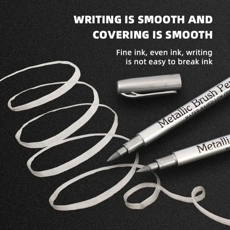 Marker Pens 6/12Pcs Waterproof Permanent Paint Marker Pen Gold and Silver Ink Metallic Rock Mug Ceramic Glass DIY Painting Supplies white marker pens color marker pens pen marker marker pens