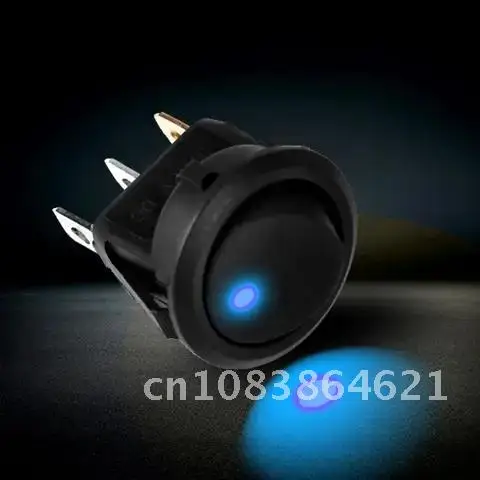 

Car Auto Boat 3 Pins 12V DC 20A On Off Round Dot LED Light Rocker Toggle SPST Switch
