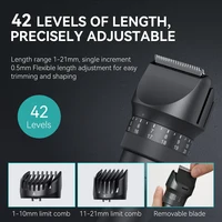 Kensen S29 Hair Tirmmer for Men 2 in 1 Adjustable Hair Clipper Kit Electric Razor Dry/Wet Hair Cutting Machine Nose Hair Trimmer 2