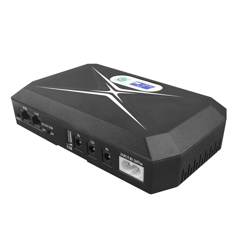 

1 Set 5V 9V 12V Uninterruptible Power Supply With Screen POE 8800Mah Battery Backup For Wifi Router CCTV (EU Plug)