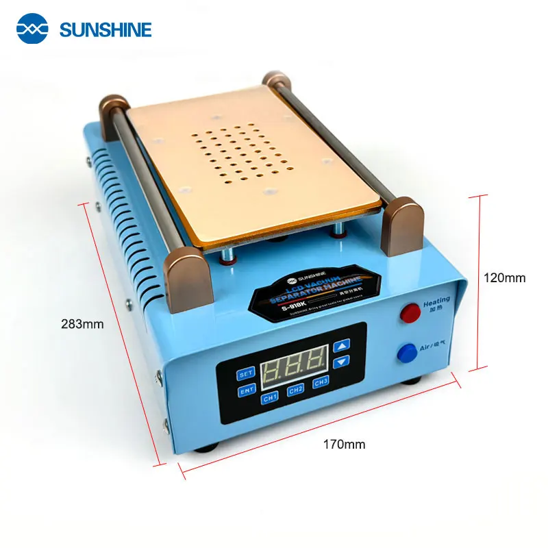 SUNSHINE S-918K 8.5inchPreset Hot Plate Vacuum Separator Machine Strong Suction For iPhone Samsung LCD Display Repair Machine