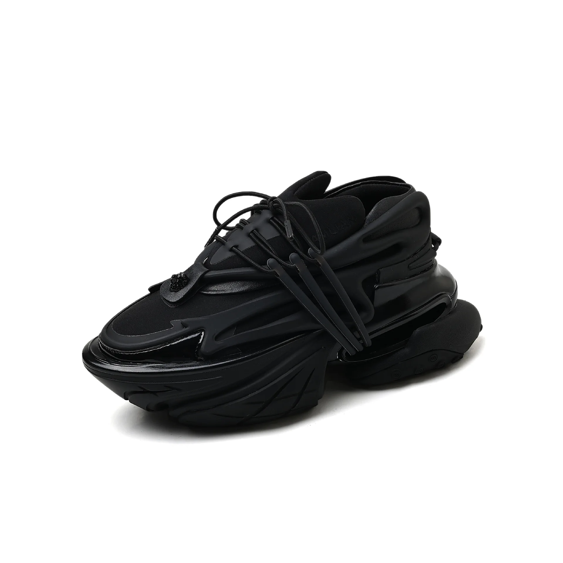 Plataforma plana papai sapatos femininos retalhos almofada de ar sapatos elásticos sola grossa absorção de choque nave espacial tênis unisex 2025 6