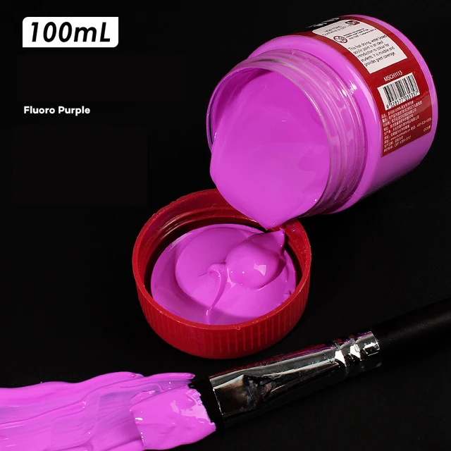 Fluorescent Acrylic Paint,100ml/3.38oz 4