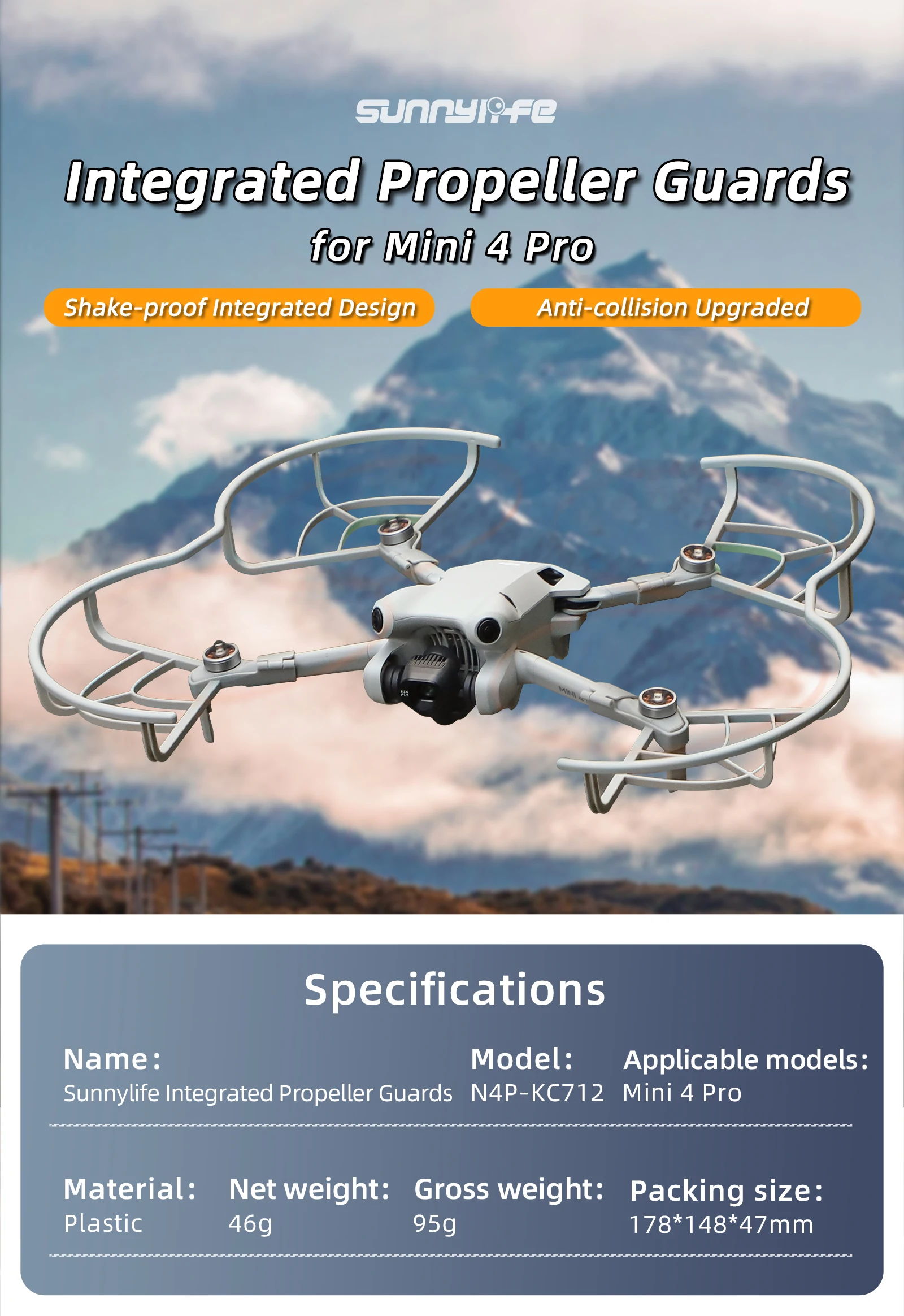 Pro, Props Capa Anel, Drone Protector, Mini 4 Pro Acessórios