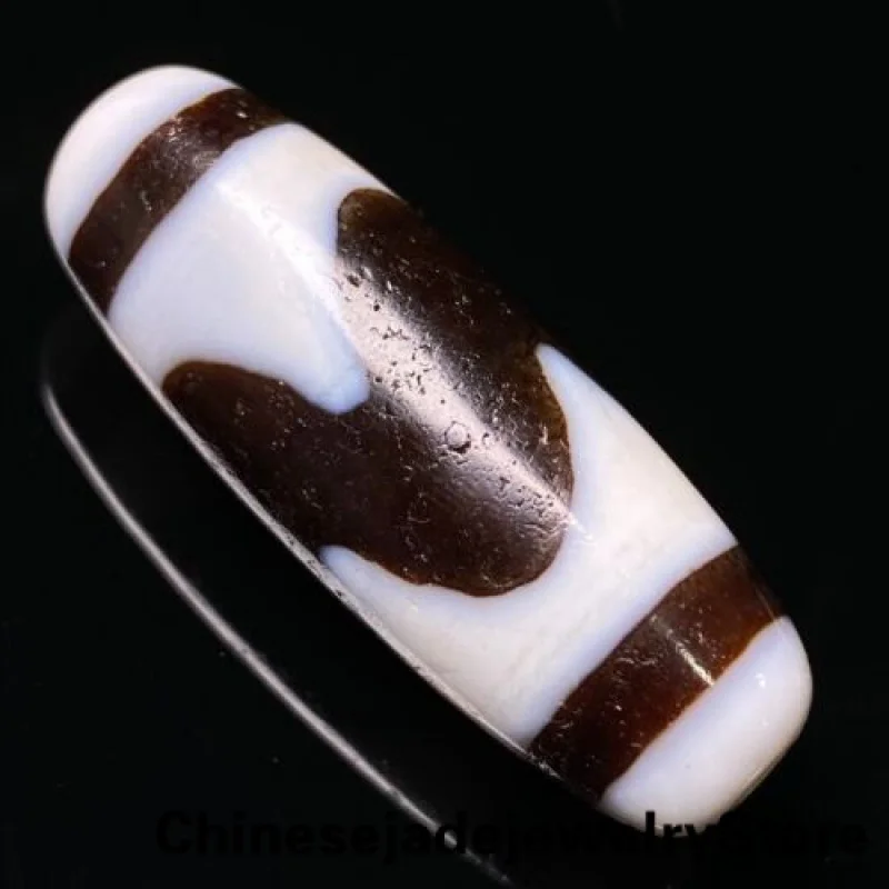 

Ancient Tibetan DZI Beads Old Agate Lucky Tiger Tooth Totem Amulet Pendant GZI