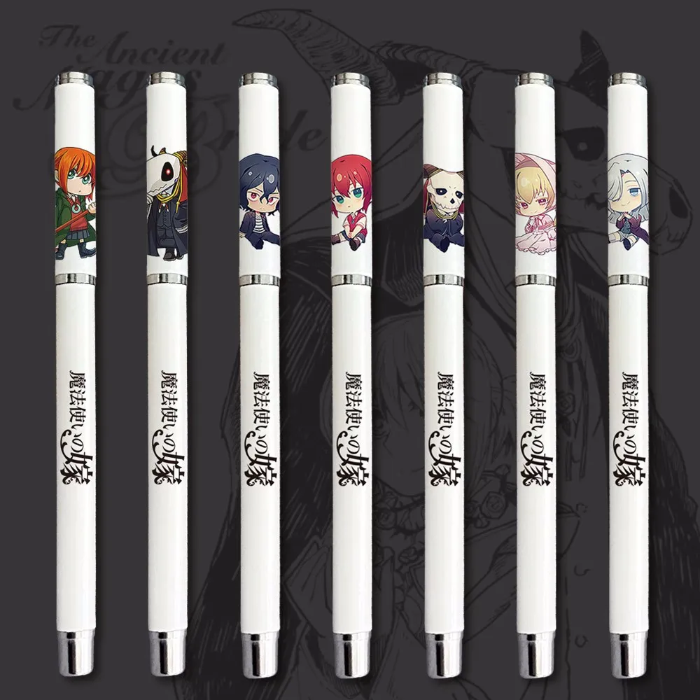 Anime The Ancient Magus' Bride Chise Hatori Black Ink Gel Pen 0.5mm Graffiti Writing Pens Kids Gift School Stationery 1907 николай ii дневники 1904 1907