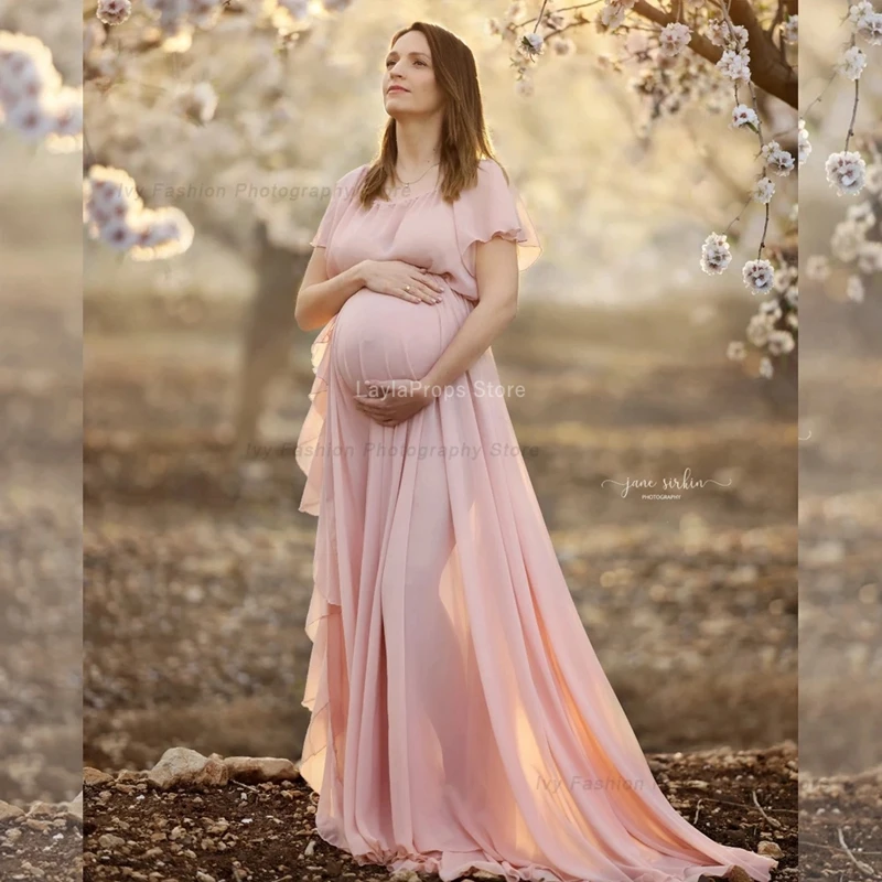 maternity-photography-dress-with-shoulder-ruffle-sleeve-chiffon-fabric-bohemian-baby-shower-photo-shooting-pregnancy-dresses