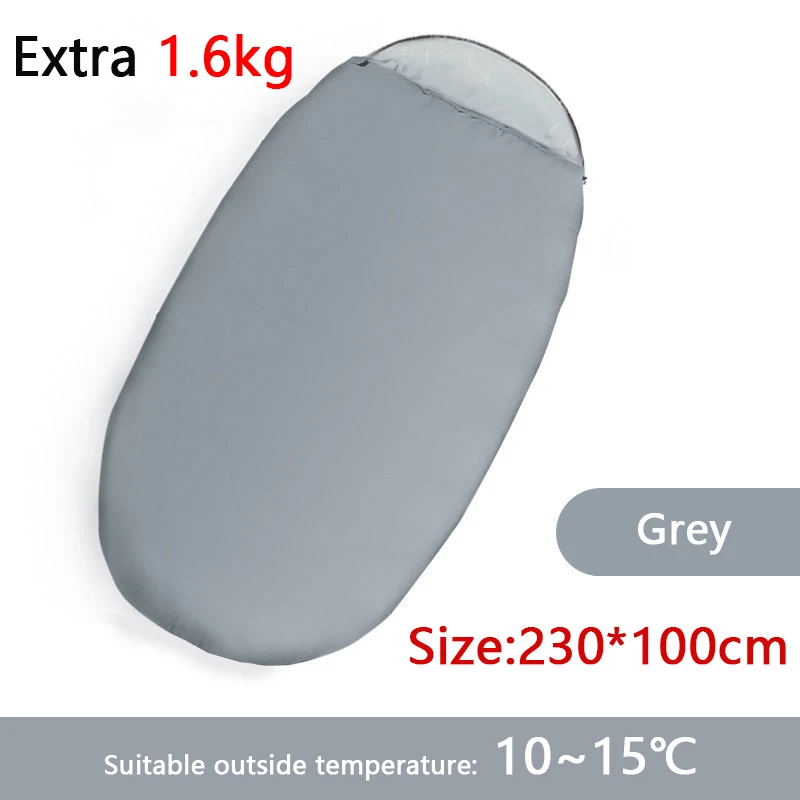 Outdoors Egg-shaped Enlarged And Extended Sleeping Bag Ultra-light Camping Sleeping Bag Warm Waterproof 230*100cm