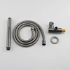 Solid Brass HandShower Kit Wall Mount Hand Shower Sprayer Set With Hose Shower Holder Brushed Gold Matte Black Handheld Sprayer 5