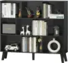 Yaharbo 10 Cube Bookshelf,3 Tier Bookcase With Legs,Black Mid-Century Modern Bookshelves,Large Free Standing Open Storage 1