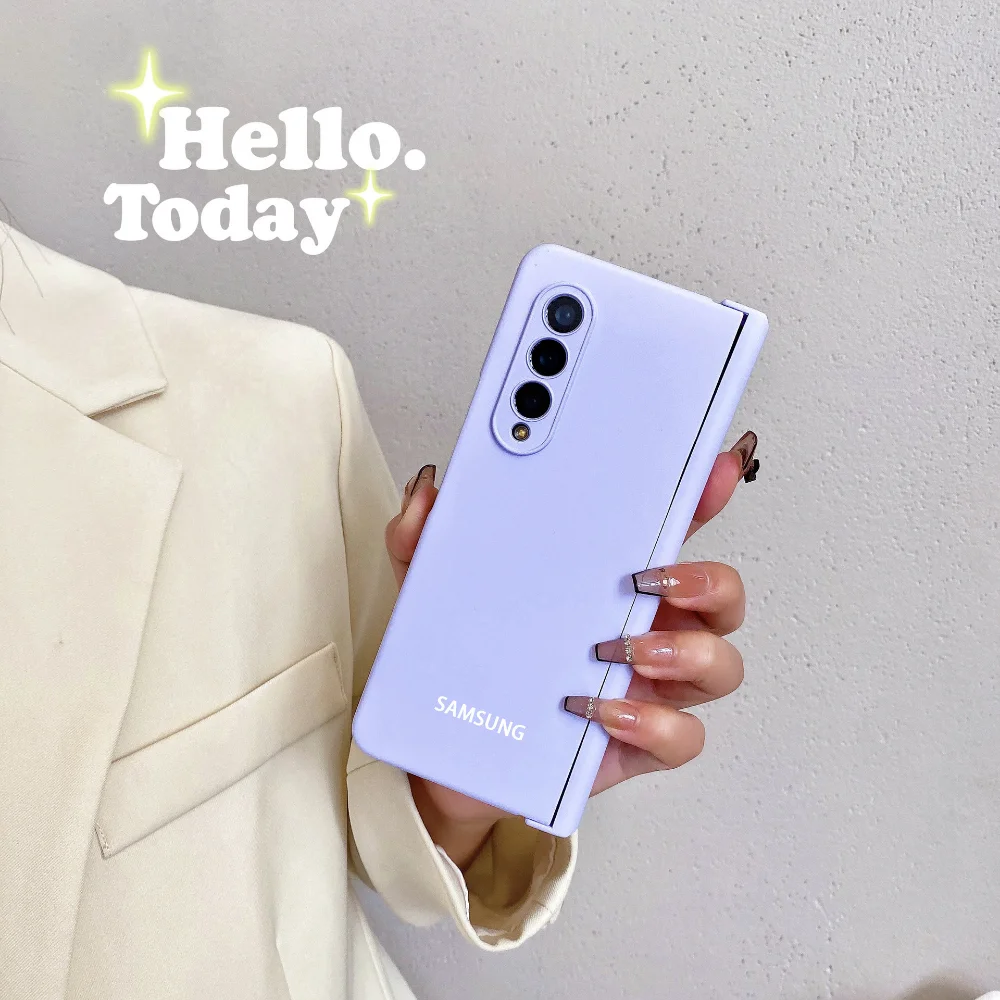 

Retro Candy Color Case for Samsung Z Fold4 Case with Hinge Protection Hard PC Shockproof Cover for Galaxy Z Fold 3 Case