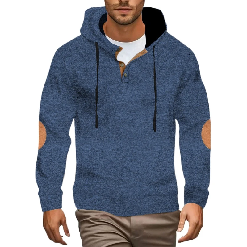 Animal Game Men's Casual Hooded Button Jackets Sport Men's Sweatshirts Casual Coats Solid Warm Work Coat Sport Hoodie Streetwear