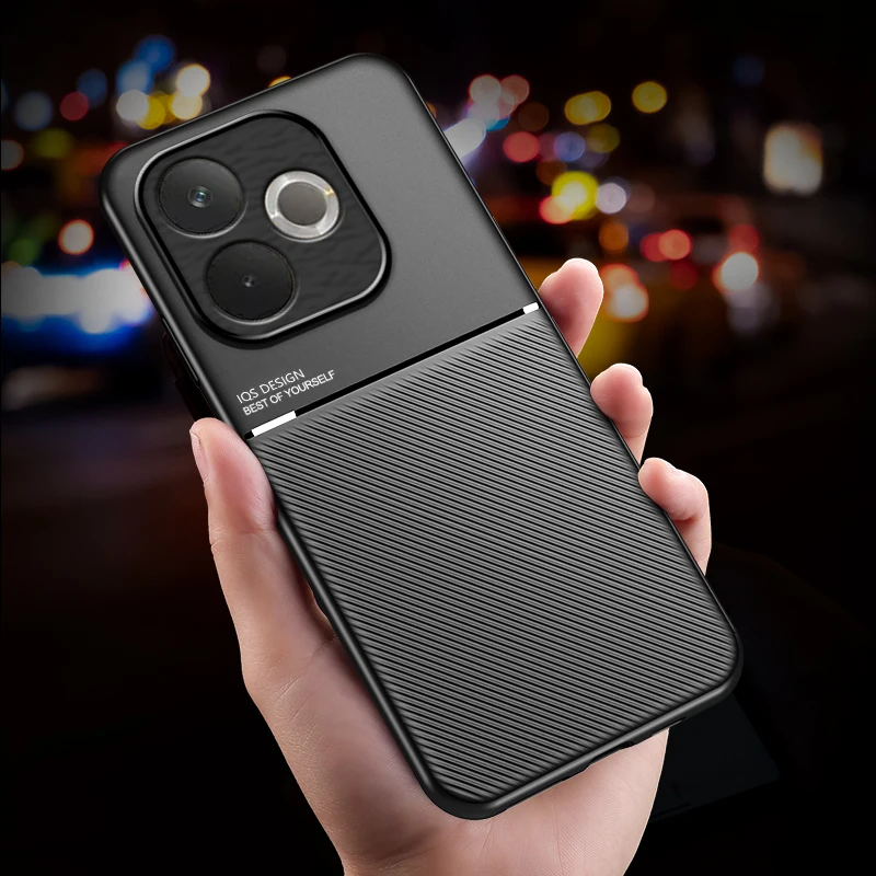 Textured Magnetic Shockproof & Drop-Resistant Phone Case with Full Coverage Protection