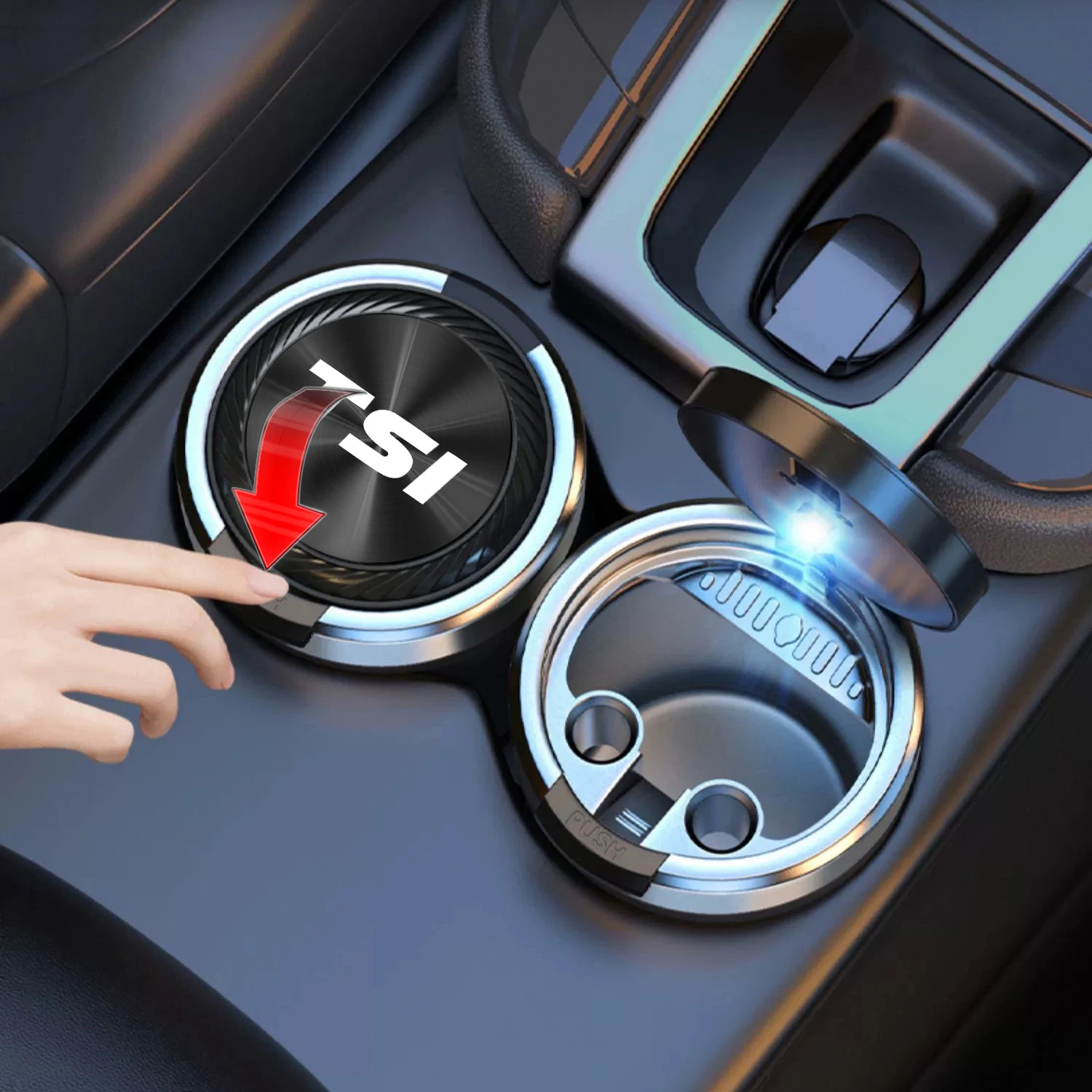 자동차 질감 재떨이, VW 폭스바겐 TDI TSI 골프 파사트 제타 콤비 투아렉 티구안 폴로 아마록용 액세서리