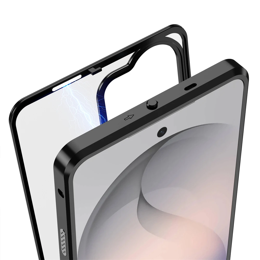 Frosted Matte Case with Removable Metal Frame and Magsafe Buckle - Premium Aluminum Alloy Design