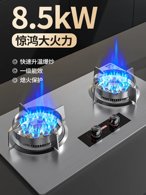 Gas Stove Double Stove Fierce Fire Timing Embedded Tabletop - Gas Stove -  AliExpress