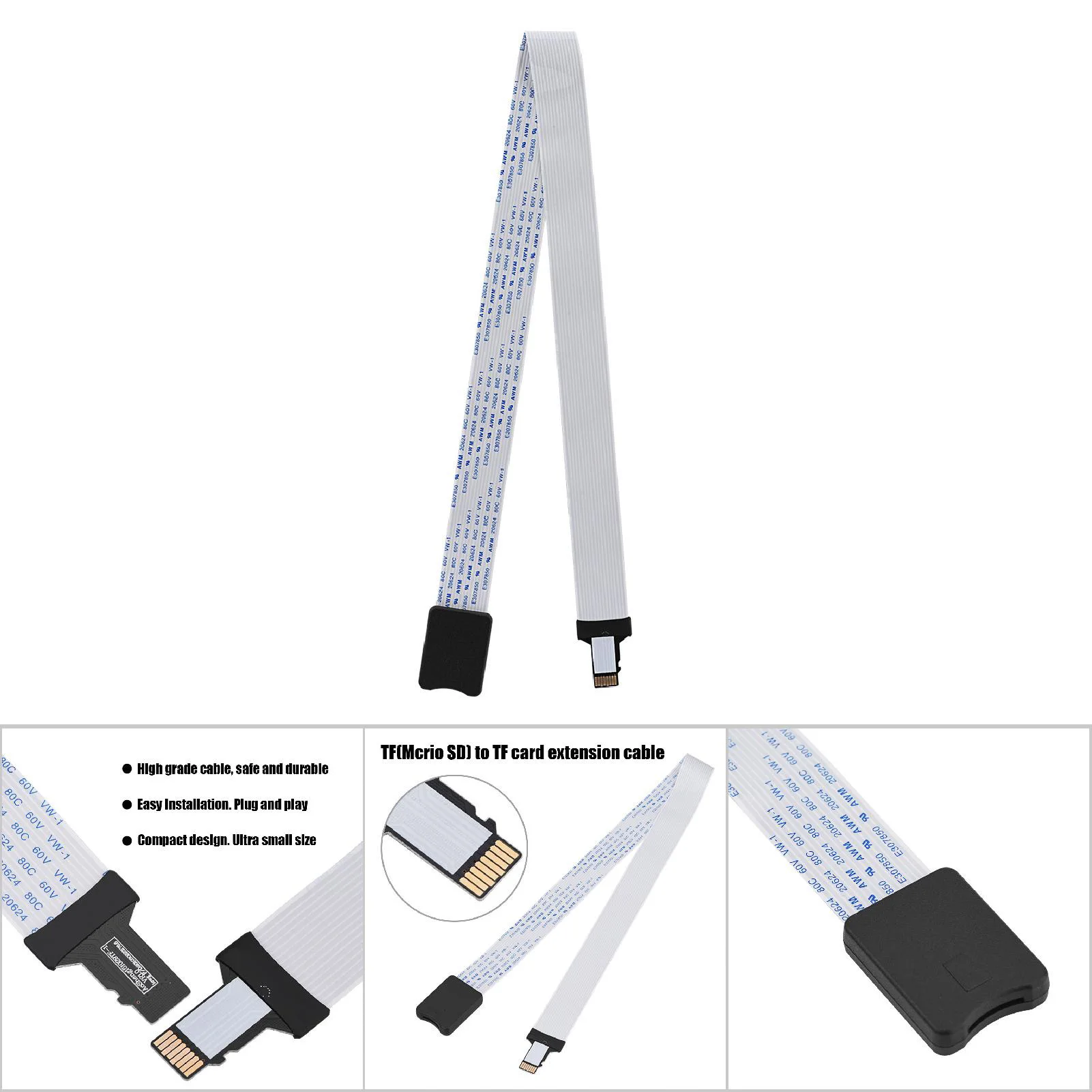 Enhanced TF Memory Card Extender Cable with Protective Case