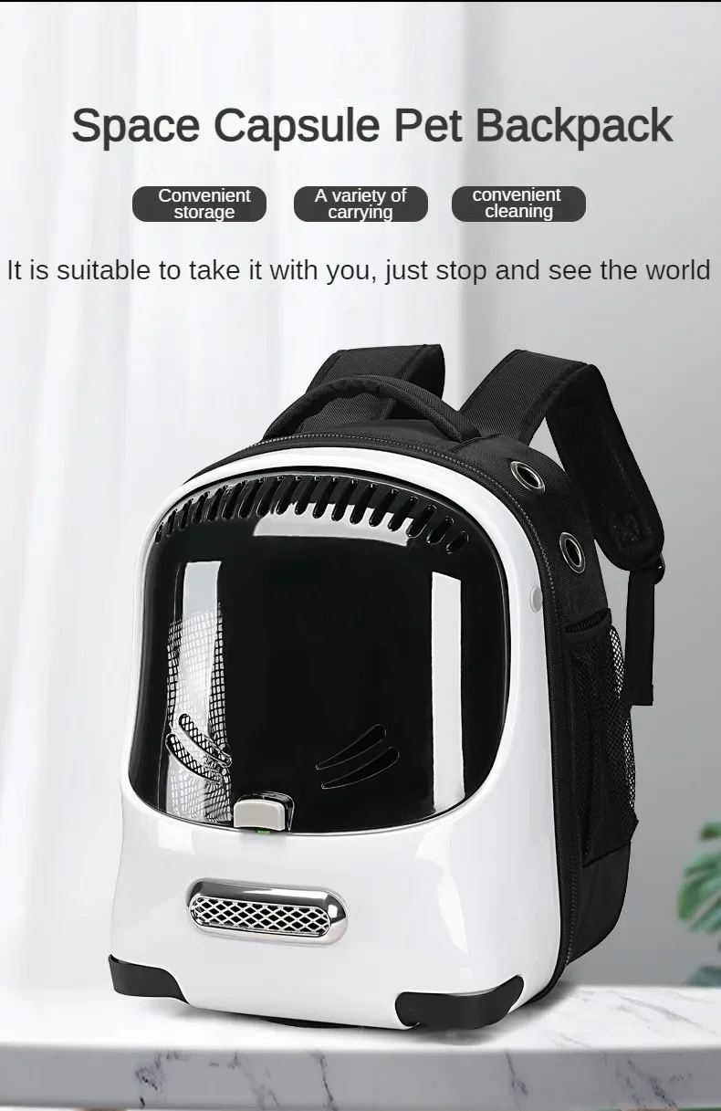 Cat Backpack Pet Trolley Bag Universal Wheel Pull Rod Back Pull Dual Purpose Convenient Breathable Water Proof Cat Bag for Pets