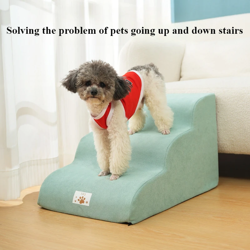 Pet 2/3 Step Stair Dog/Cat Ramp Ladder Memory Foam Sponge Dogs Sofa Removable and Washable Training Pet Ramp Stairs Pet Supplies Pet 2/3 Step Stair Dog/Cat Ramp Ladder Memory Foam Sponge Dogs Sofa Removable and Washable Training Pet Ramp Stairs Pet Supplies
