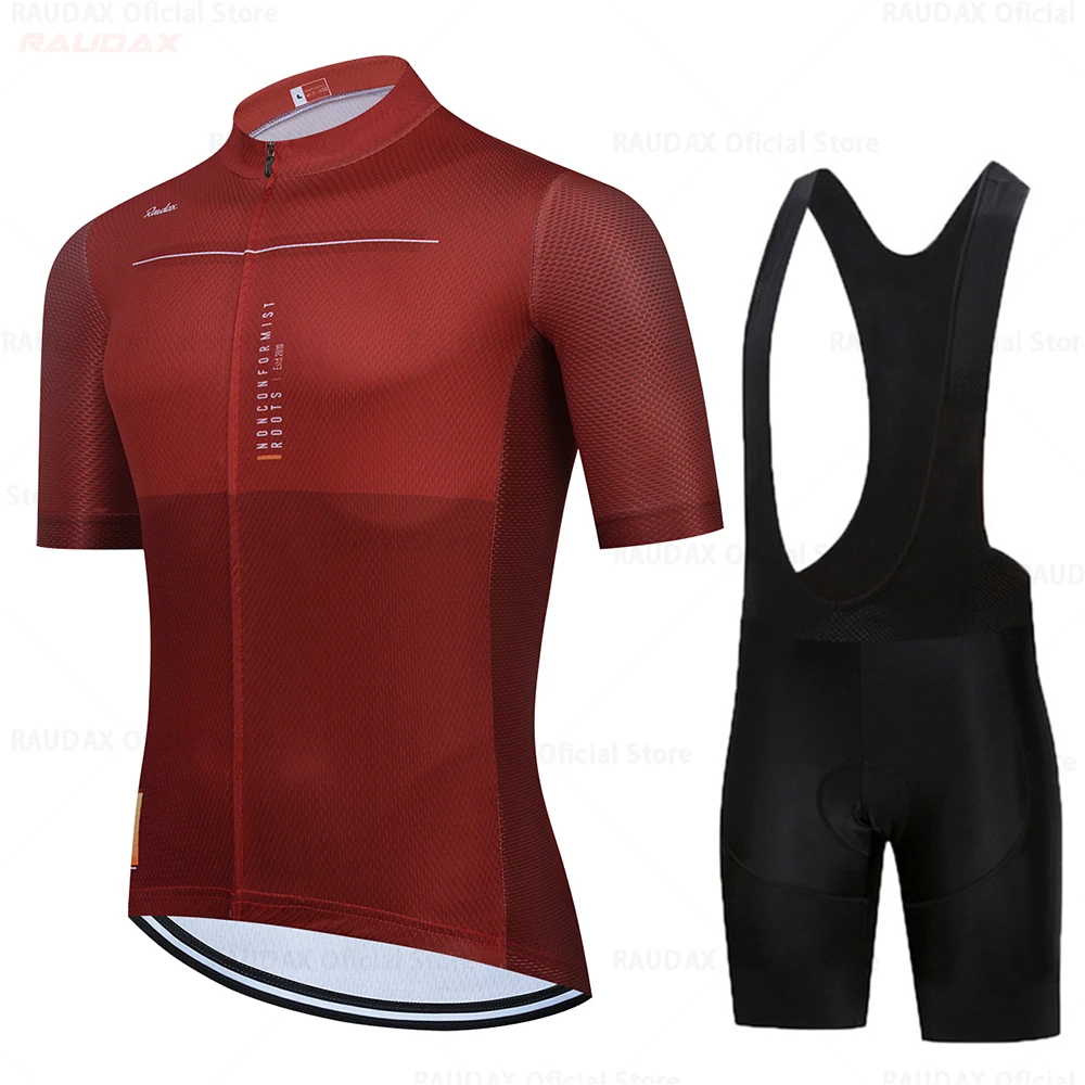 2025 Raudax Men's Cycling Clothes Wear Better Rainbow Team Cycling Jersey Short Sleeve Cycling Clothing Summer Road Bike Sets 6