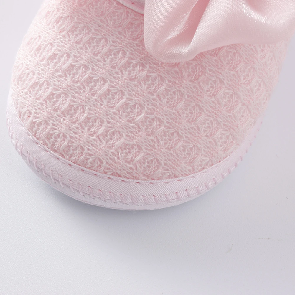 Spring Autumn Infant Baby Girl Net Yarn Bowknot Princess Shoes Toddler Soft Sole Walking Shoes For 0-18Month