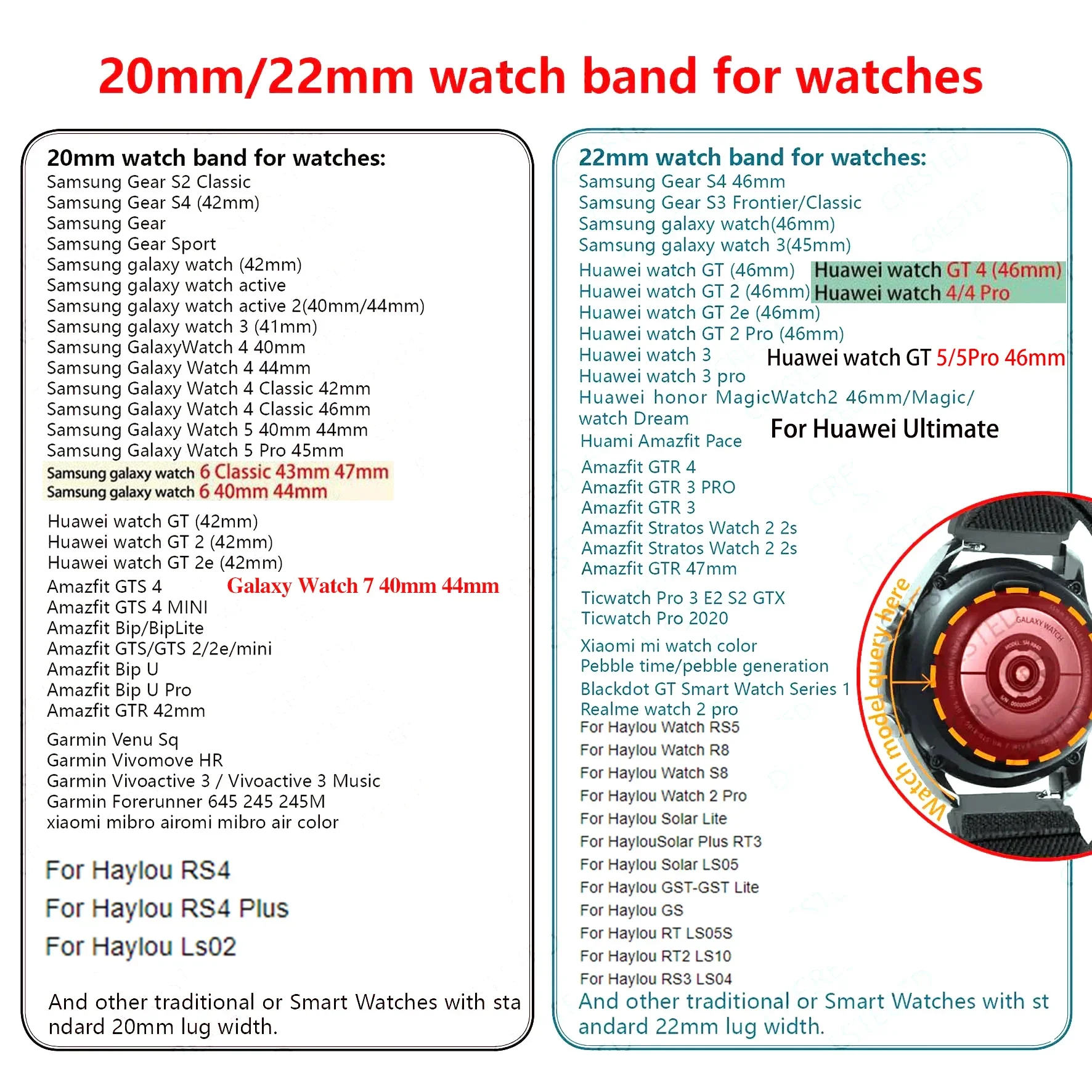 Braided Nylon Loop Strap with Magnetic Buckle, 20mm/22mm - Comfortable Watch Band