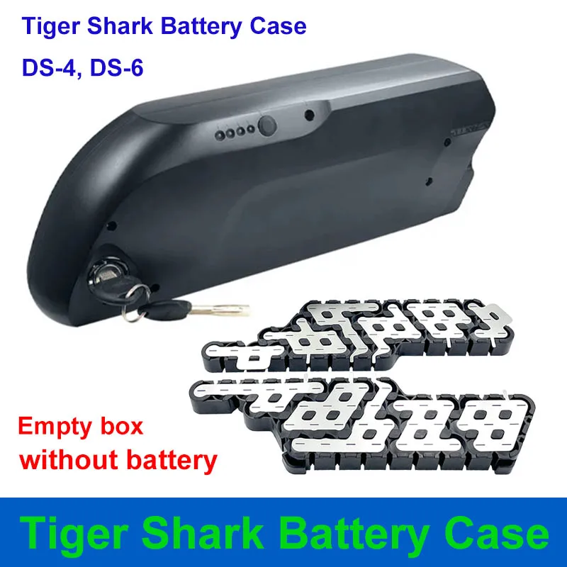 

Tiger Shark Battery Case DS-4 DS-6 Empty Box 10S4P 13S5P Nickel Strip 10S 13S 30A BMS DS4 DS6 For DIY Tiger-Shark EBike Battery