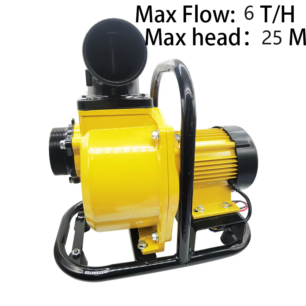 Самовсасывающий водяной насос на солнечной батарее, 800 Вт, 48 В постоянного тока, 60 в, 72 в, расход 6 тонн/ч, макс. насадка 25 м, макс. всасывание 8 м, насос для орошения сельского хозяйства на солнечной батарее постоянного тока