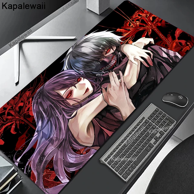 Tapis de souris Anime Tokyo ghoul, grand tapis de souris durable, de jeu,  pour ordinateur portable, clavier, bureau, manga