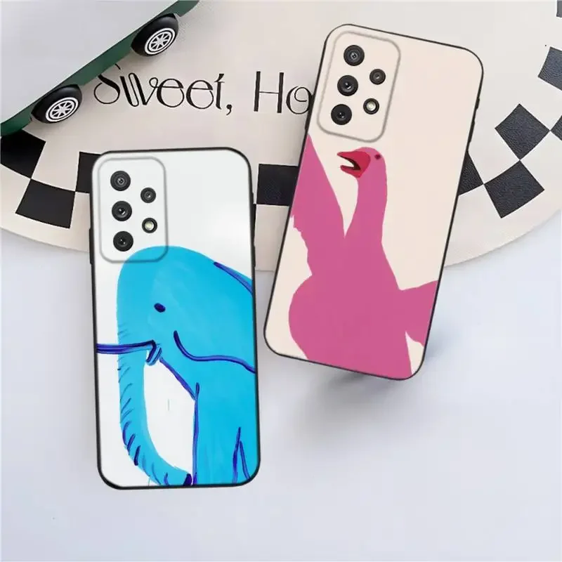 Custodia Per Telefono David Shrigley Visual Arts Per Samsung Galaxy A13 A21S A22 A31 A32 A52 A53 A 71 A80 A 91 Cover Morbida Nera Per Telefono