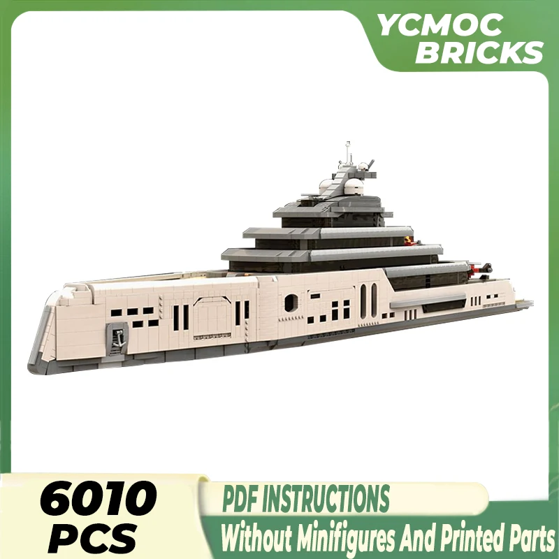 

Large Luxury Yacht Model Moc Building Bricks Gas Turbine Ship Technology Modular Blocks Gifts Christmas Toys DIY Sets Assembly