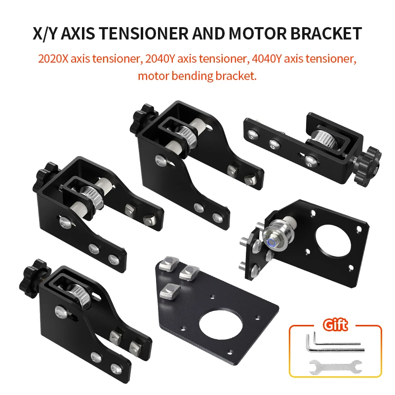 Impressora 3d Suporte do Motor do Eixo y x Gt2 mm com Tensor 2gt para Cr10 Ender3 Diy Peças de