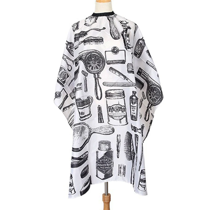Hairdressing Cape Black White Professional Hair-Cut Waterproof Protect Gown