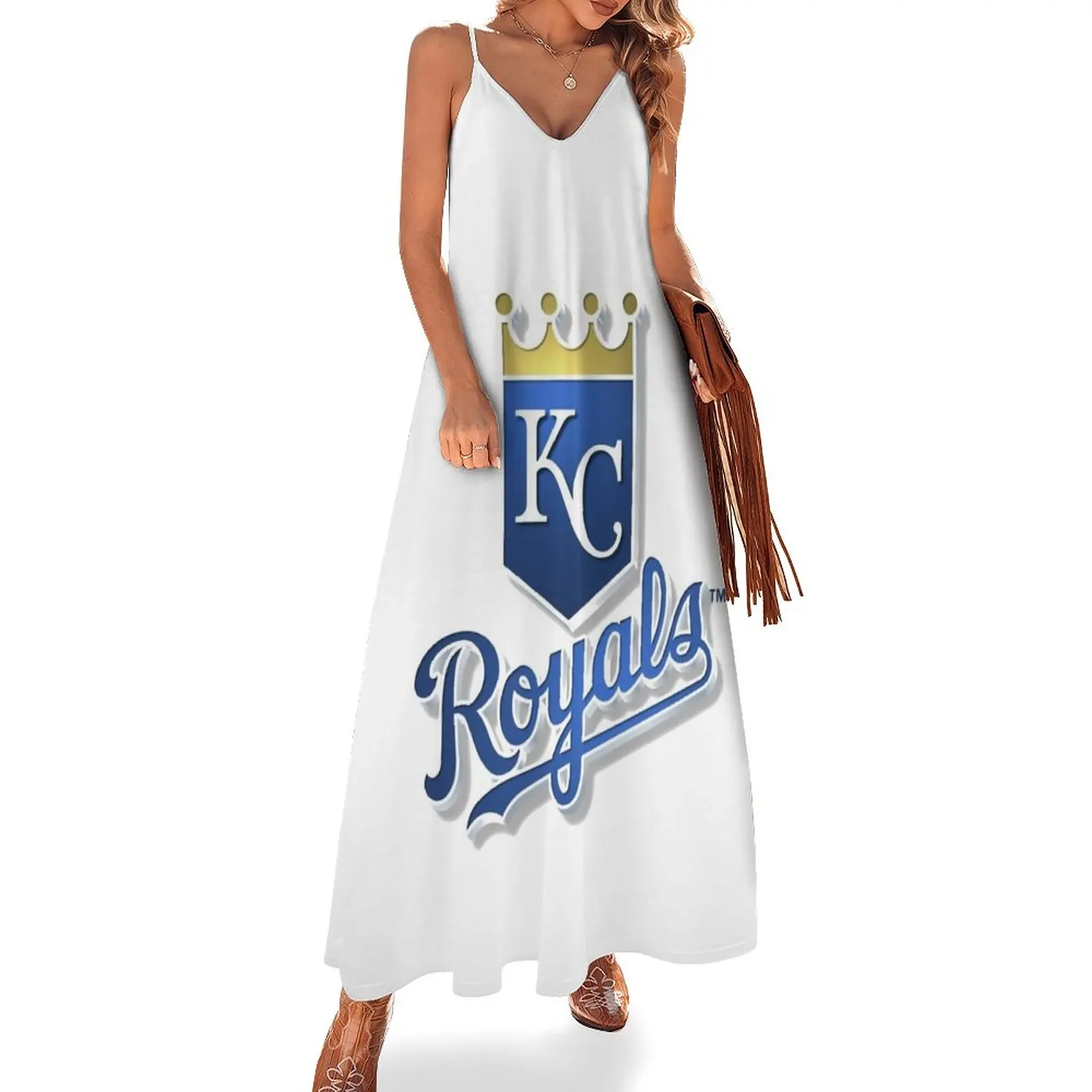 

Платье без рукавов Kc Royals, женское платье с юбкой, летние женские платья 2024