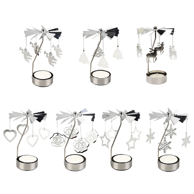 Rotary Holder Creative Rotating Candlestick Tea Light Holder Party Gift Women Wife Children Girl