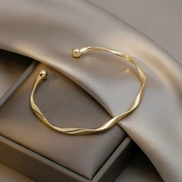 Elegant Twisted Open Cuff Bracelet for Women