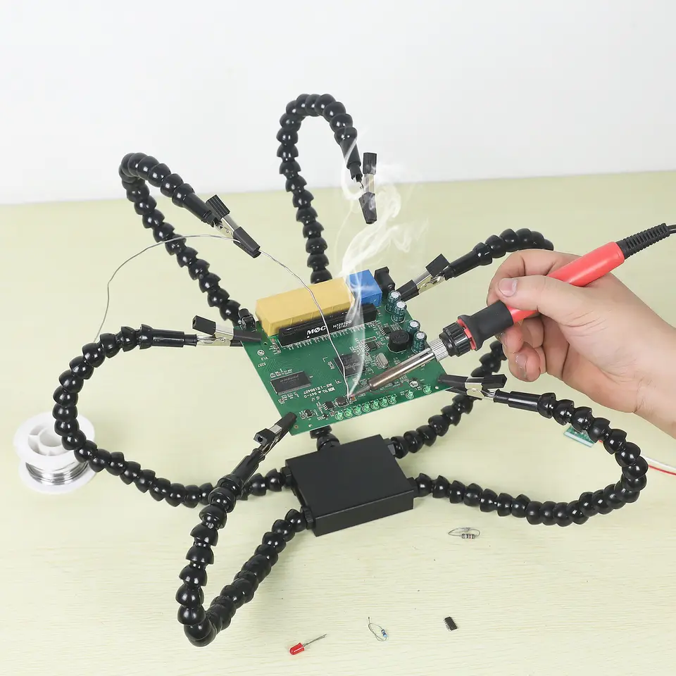 Toolour Helping Hands Soldering Station Flexible Helping Hand Arms Third Hand Soldering Tool for Electronic Repair Soldering image 6