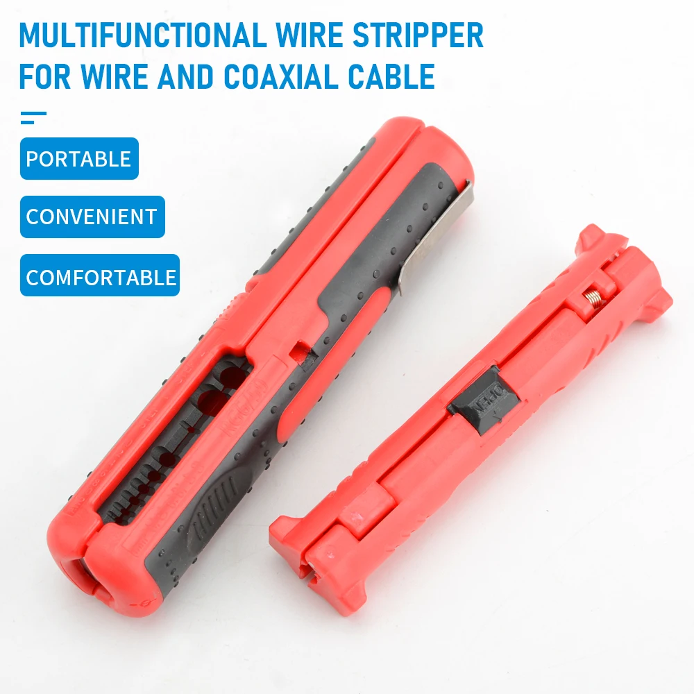 Description Picture 2 of itemRG59/RG6 Multifunctional Portable Pen Coaxial cable stripper wire stripper Handle tools Stripping Cutter Pliers Hardware TOOL